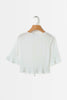 Fashion Street Shoot Sexy V-neck pleated short-sleeved umbilical lotus leaf sleeve shirt women