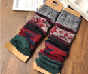 British style twisted twist fawn snowflake socks women