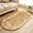 Oval wool-like carpet