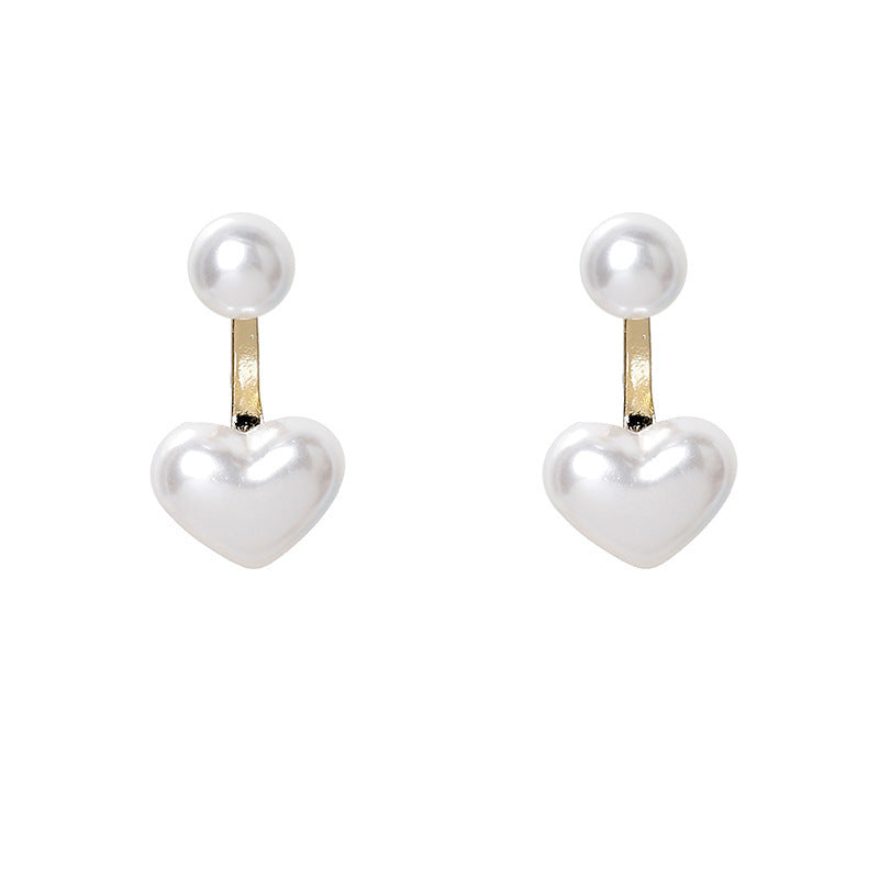 Simple Temperament Love Pearl Stud Earrings