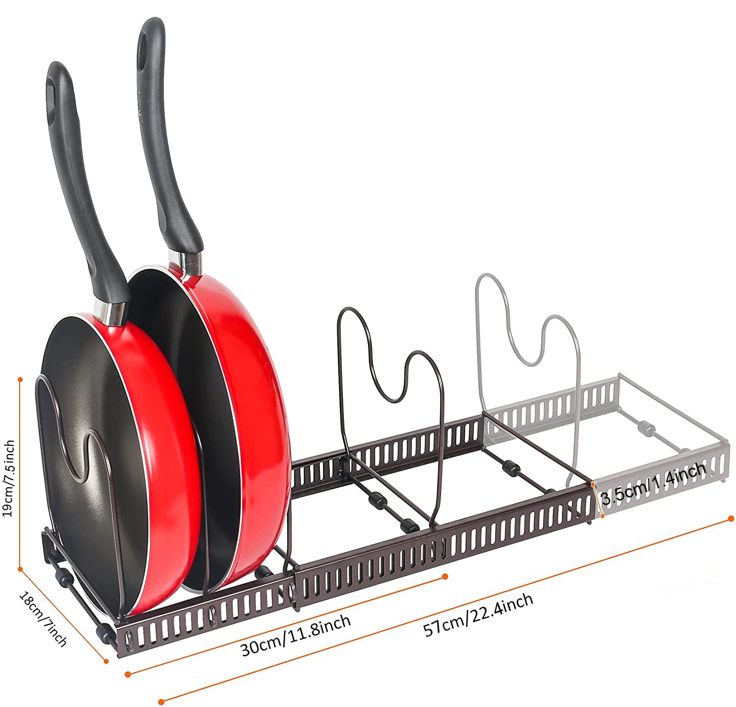 Multifunctional Telescopic Pot Rack Desktop Kitchen Storage