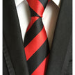 Business Executive Tie Polyester Silk Jacquard Big Stripe Tie