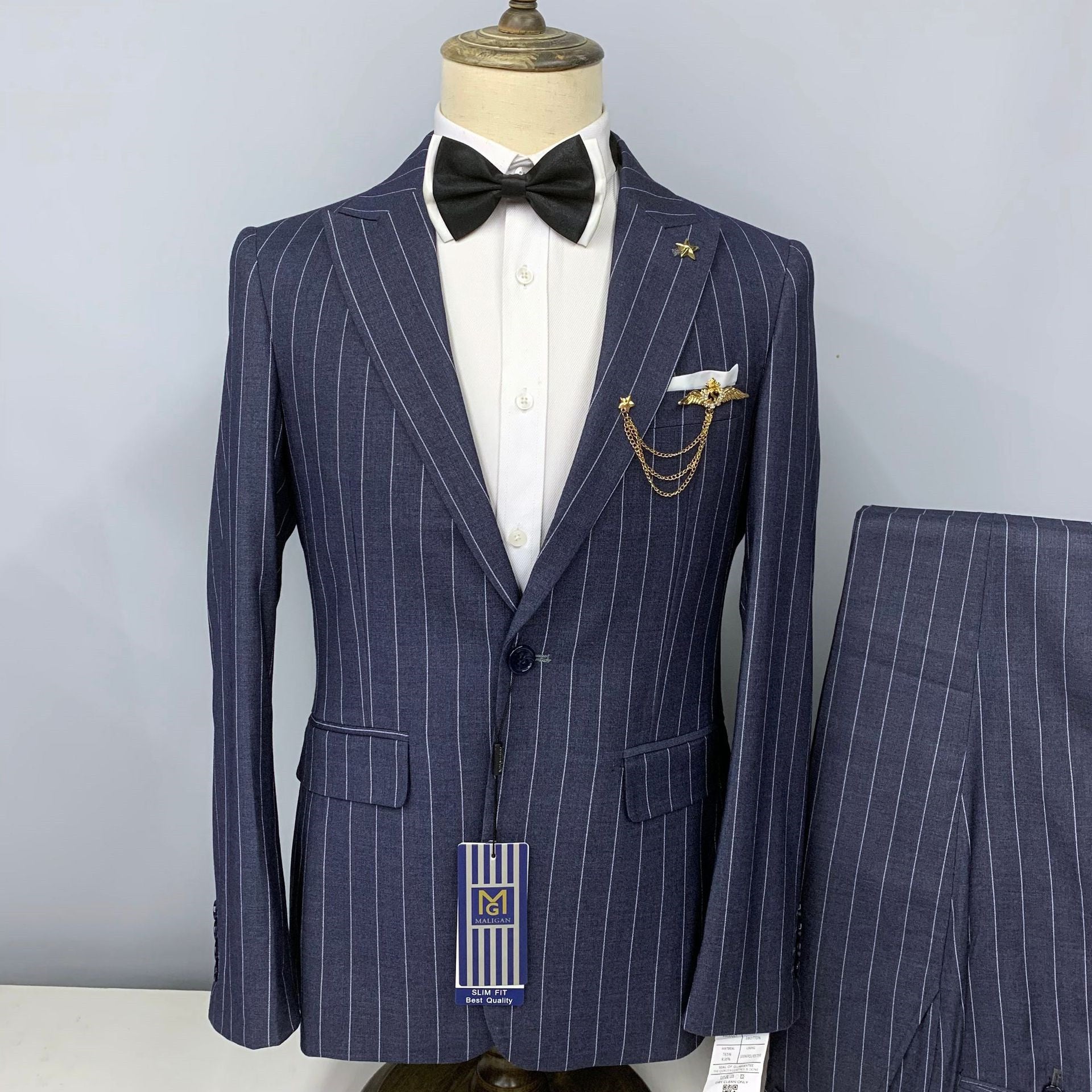 Men's Business Suit Striped Jacket