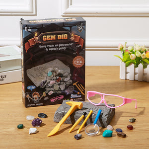 Gem Dig Kit Dig Up 17 Gems STEM Science & Educational Toys Make Great Kids Activities