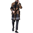 Slim-fit lapel single-breasted woolen coat