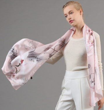 Silk digital inkjet scarf