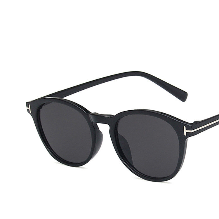 T-shaped round sunglasses