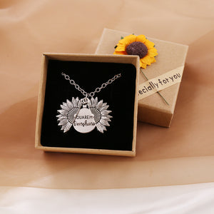 Sunshine Sunflower Necklace Women Men