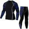 Printed long sleeve gym suit