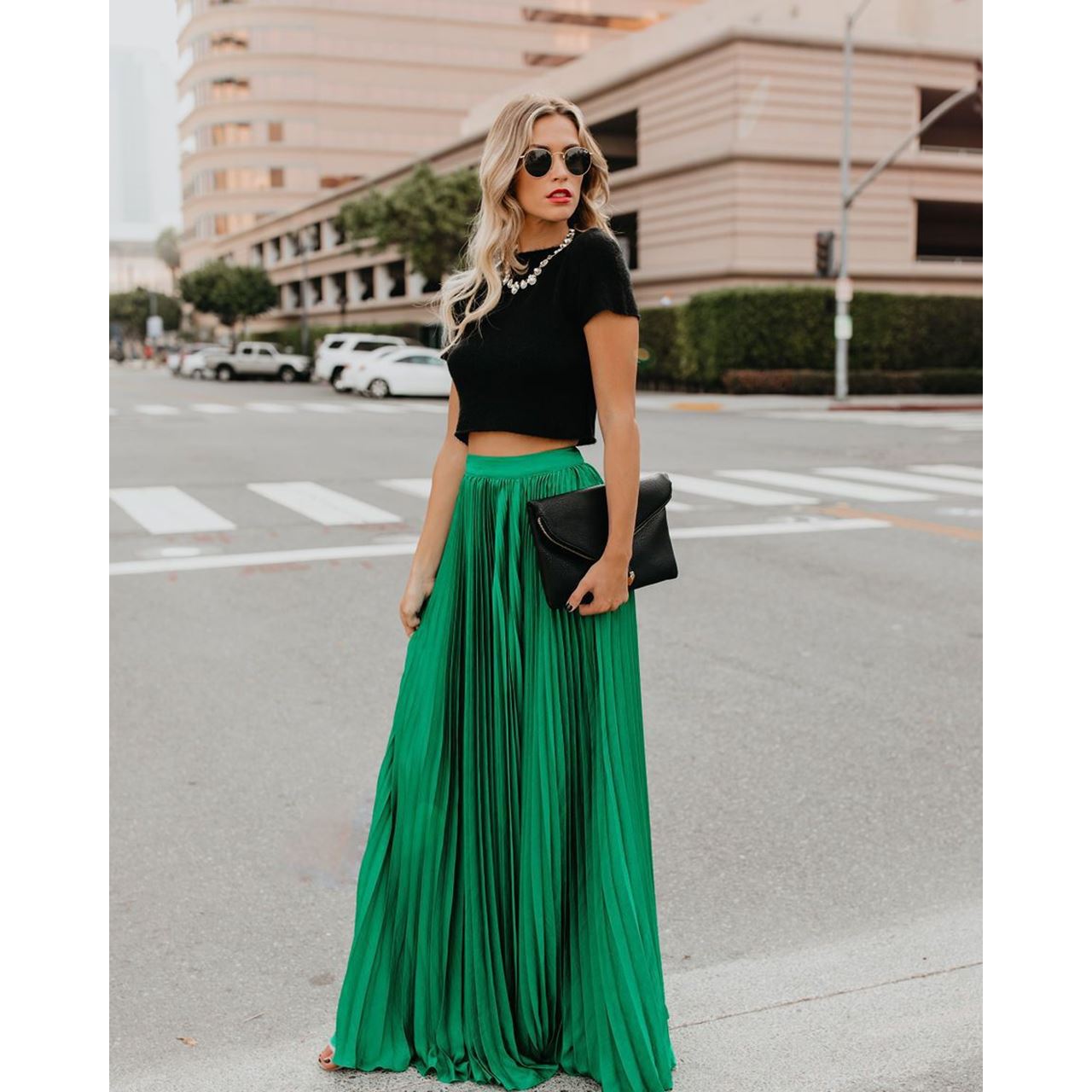 Women fashion casual skirt girls high Waist long skirts