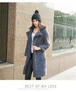 Women's Plush Coat lapel Furry mid-length Coat Cotton Coat