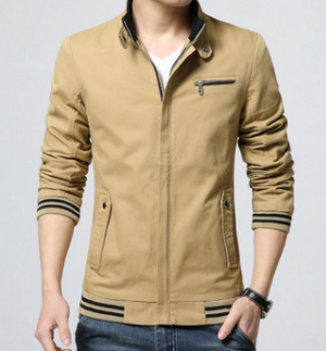 Casual Jacket Coat Men's Fashion Washed Pure Cotton Brand-Clothing Jackets Male Coats