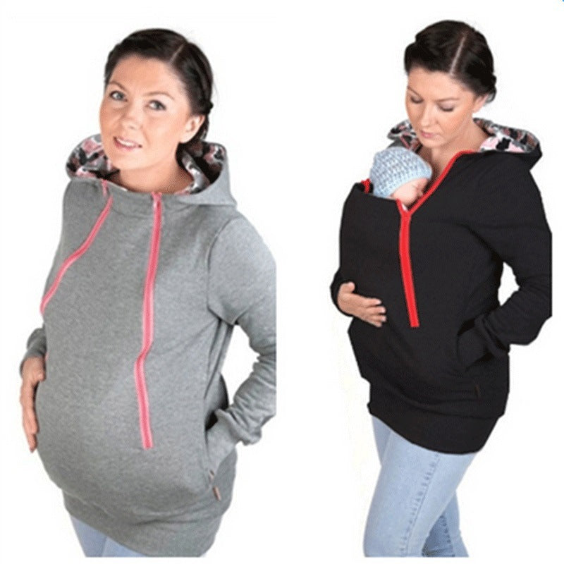 Maternity coat pregnant hoodie