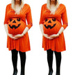 Women's Pumpkin Face Maternity Dress