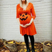 Women's Pumpkin Face Maternity Dress