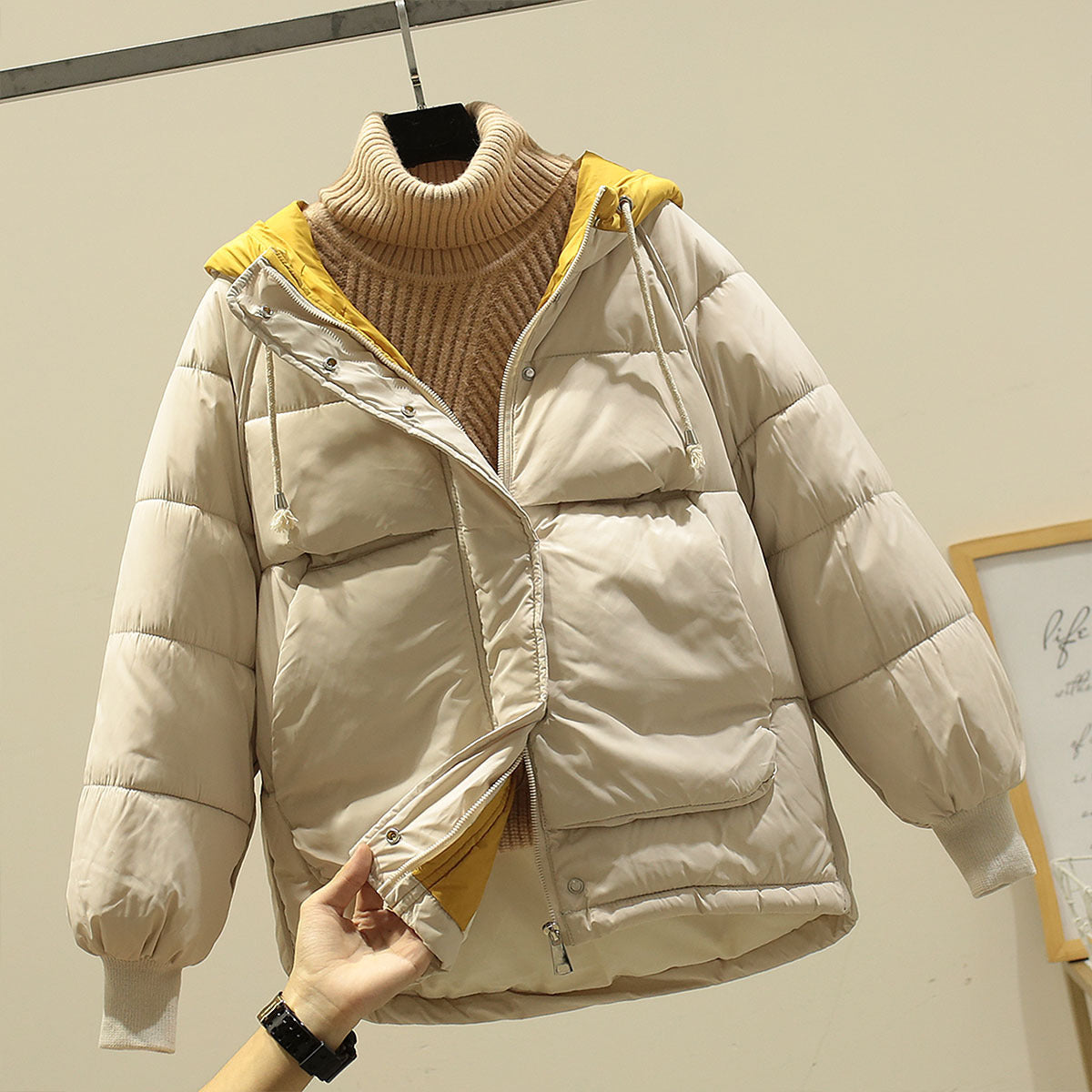 New Down Jacket Hooded Warm Jacket Casual