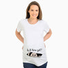 Cartoon printed pregnant women t-shirt