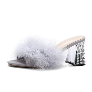 Rhinestone High Heel Women Sandals And Slippers Women Shoes