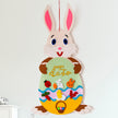 Easter Kids DIY Felt Bunny Pendants Toy with Detachable Alphabet Easter Ornament Kids Easter Gift for Home Door Wall Decoration