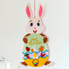 Easter Kids DIY Felt Bunny Pendants Toy with Detachable Alphabet Easter Ornament Kids Easter Gift for Home Door Wall Decoration