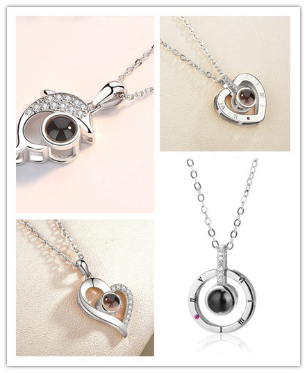 I Love You Necklace With Zircon In 100 Languages