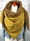 Casual Solid Color Thick Warmth Shawl Scarf Trend Ladies Scarf