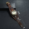 Vintage Leather Watch Bracelet, Versatile Fashion Men and Women