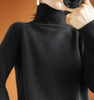 Turtleneck Sweater Women Thick Loose Pullover Long Sleeve Wool Sweater