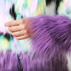 Faux Fur Two-tone Fur Stitching Plush Fur Coat