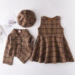 Three-piece Woolen New Vest Skirt Coat Beret