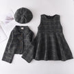 Three-piece Woolen New Vest Skirt Coat Beret