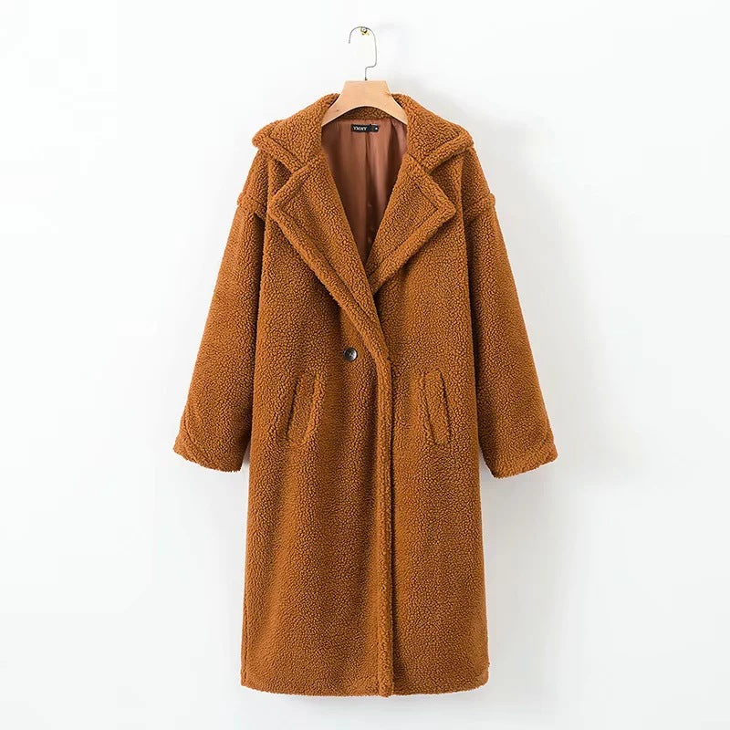 Women's New Lamb Wool Long Coat