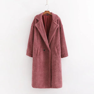 Women's New Lamb Wool Long Coat