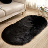 Oval wool-like carpet