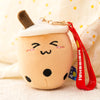 Cute Milk Tea Cup Hanging Buckle Plush Toy Doll Pendant Keychain