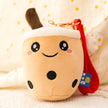 Cute Milk Tea Cup Hanging Buckle Plush Toy Doll Pendant Keychain