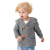 Cardigan Sweater British Boys' Hooded Solid Color Sweater Autumn Winter Coat Sweater