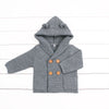 Cardigan Sweater British Boys' Hooded Solid Color Sweater Autumn Winter Coat Sweater