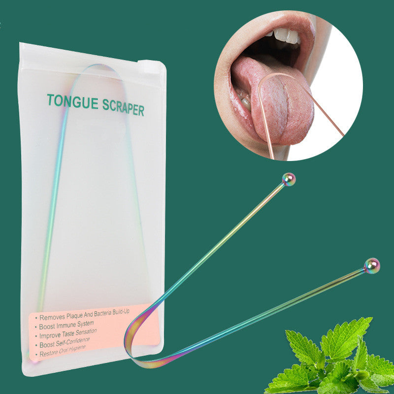 Tongue Scraper Cleaner Metal Cleaning Scraper for Men and Women Tongue Toothbrush Dental Oral Care Hygiene Tool