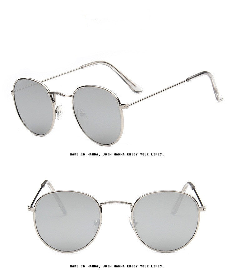 Sunglasses Trendy All-match Color Film Sunglasses Fashion Casual Round Frame Prince Sunglasses