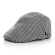 Baby's Striped Cap With Tweed In Spring And Autumn And Winter