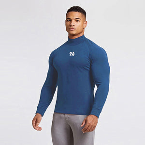 Fitness Long Sleeved Quick Drying Clothes Men's Sports T Shirts Running Training Clothes