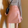 Short Mini Skirt Woman Zipper High Waist Skirt