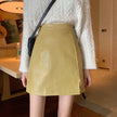 Short Mini Skirt Woman Zipper High Waist Skirt