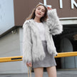 Faux Fur Washed Wool Long Hair Coat Women's Short Plush Cardigan