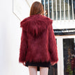 Faux Fur Washed Wool Long Hair Coat Women's Short Plush Cardigan