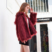 Faux Fur Washed Wool Long Hair Coat Women's Short Plush Cardigan