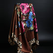 Summer Silk Scarf Women Leopard Print Foulard Square Shawl