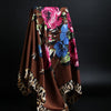 Summer Silk Scarf Women Leopard Print Foulard Square Shawl