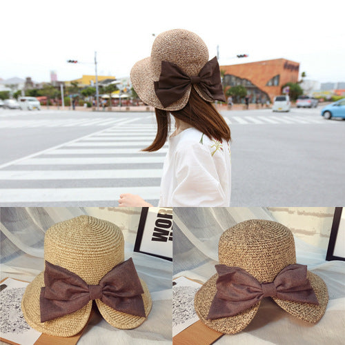 Big Bow Split Sunshade Hat Summer Vacation Sunshade Beach Hat